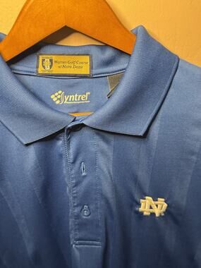Notre Dame Blue Polo Mens XL Warren Course